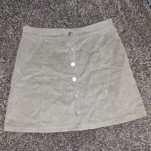 Stylish Tan Button-Up Skirt